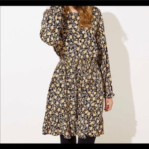 LOFT Black, Yellow and floral dress